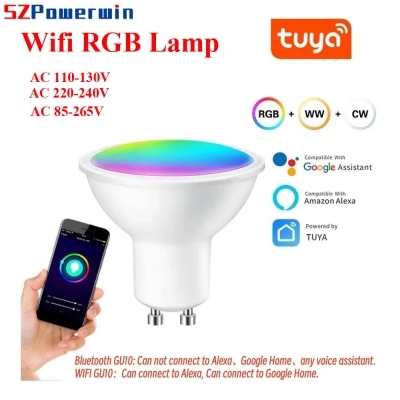Powerwin WIFI Bluetooth Lamp 5W Tuya Smart Bulb RGB CW 220V Led Light Bulbs