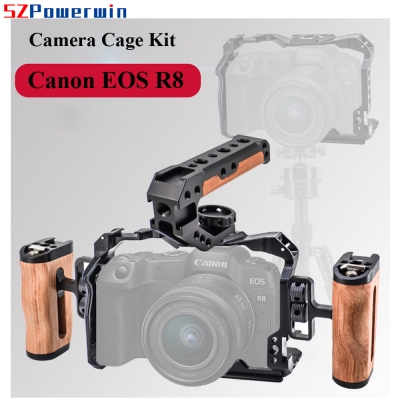  Camera Cage Canon EOS R8 with wooden Handgrid Kit